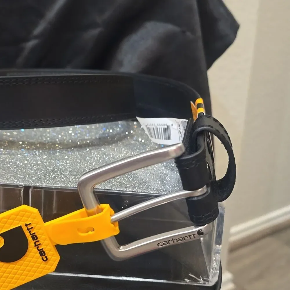 Carhartt‎ Hamilton Leather Engraved Buckle Belt- Black